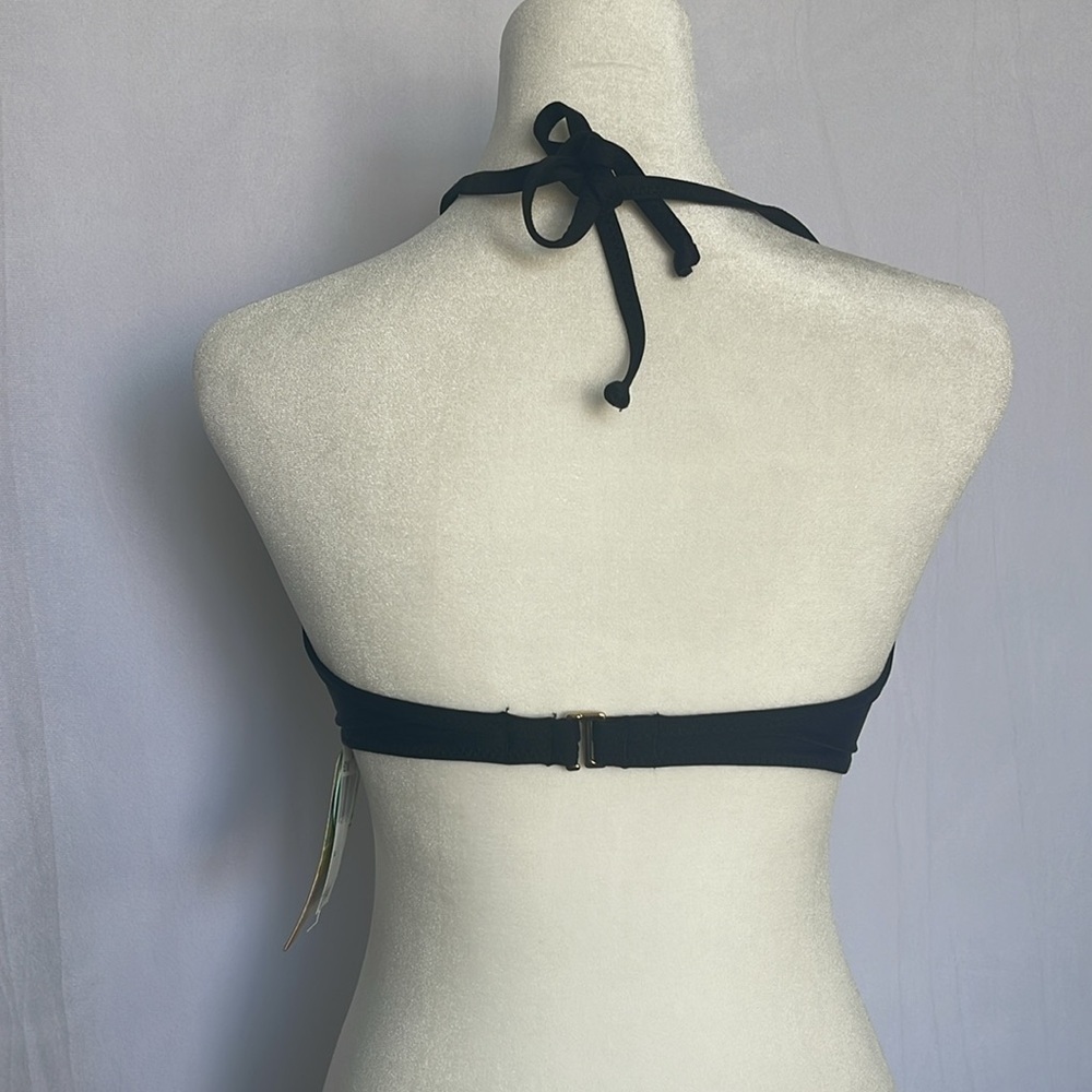 NWT Hobie Ruffle Pushup Underwire Bikini Swim Top Size XL Black - Picture 4 of 7